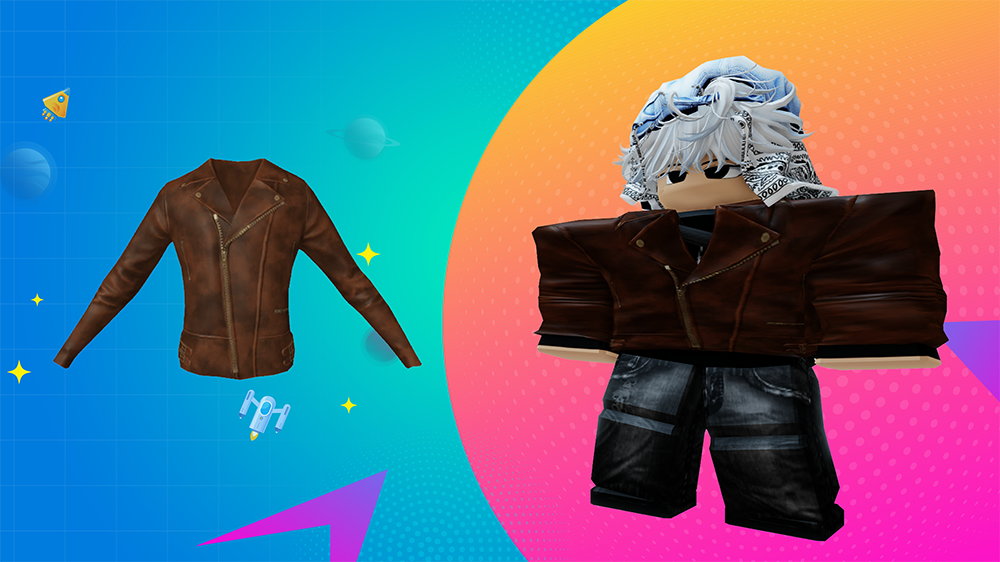Cara Mendapatkan Collared Leather Jacket Brown Gratis di Roblox
